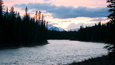 Sonnenuntergang am Bow River